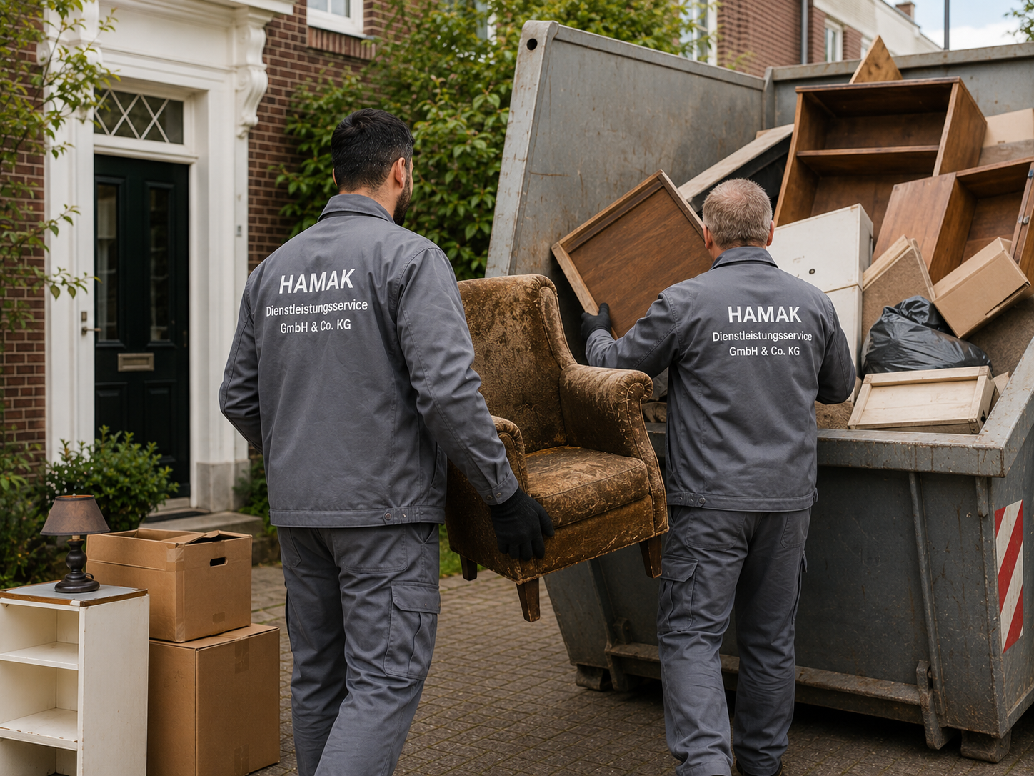Abtransport von Möbeln, Hausrat und Sperrmüll bei einer Entrümpelung in Hamburg