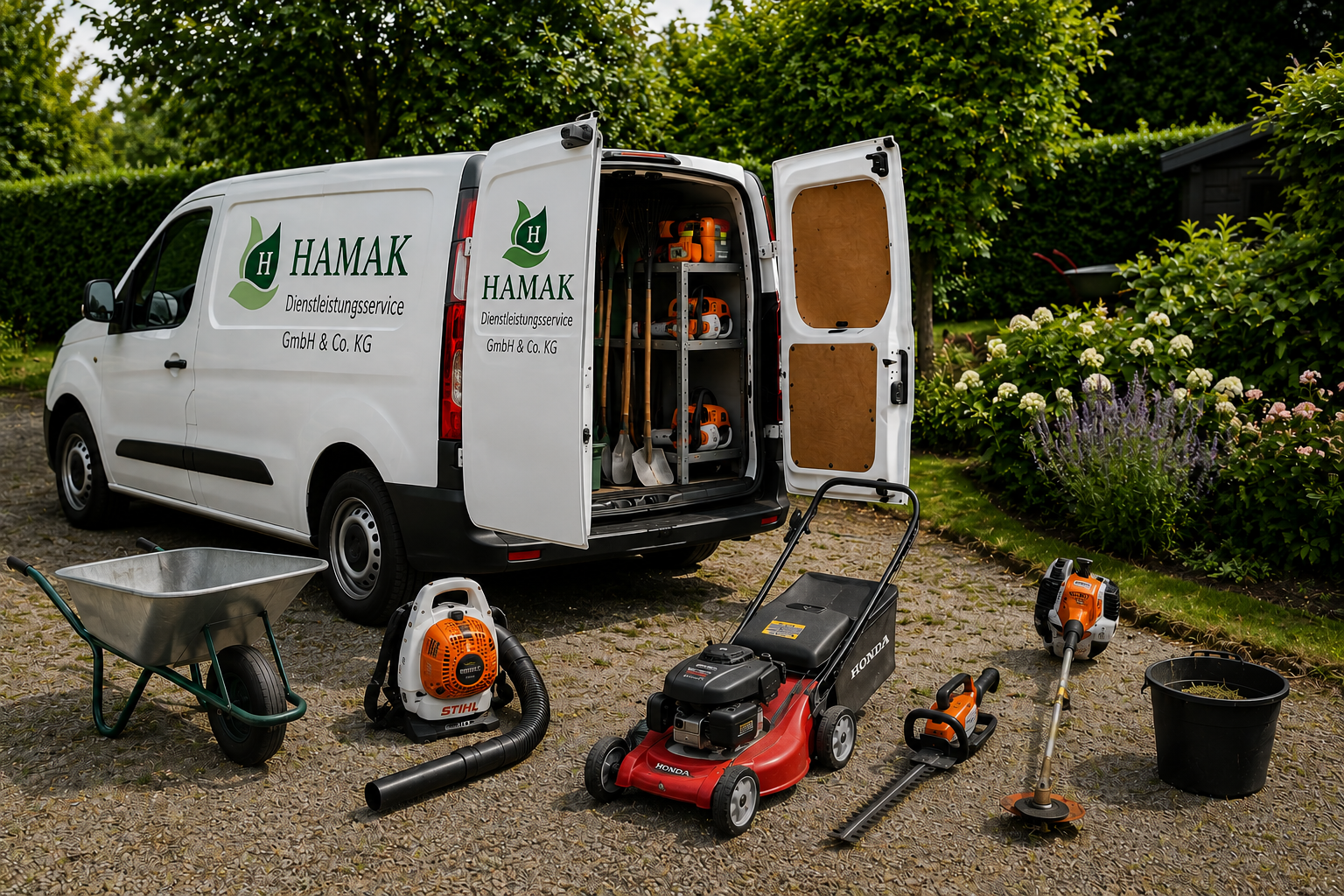 HAMAK Fahrzeug und Technik für Objektpflege und Gartenpflege in Hamburg
