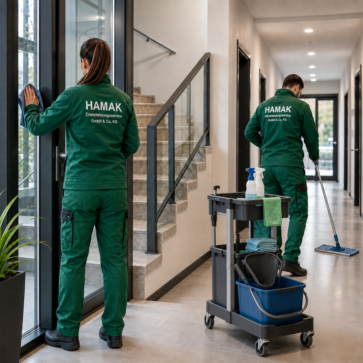 Treppenhausreinigung, Flurreinigung und Büroreinigung in Hamburg
